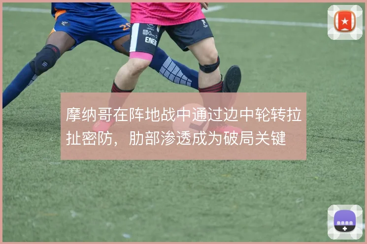 摩纳哥在阵地战中通过边中轮转拉扯密防,肋部渗透成为破局关键